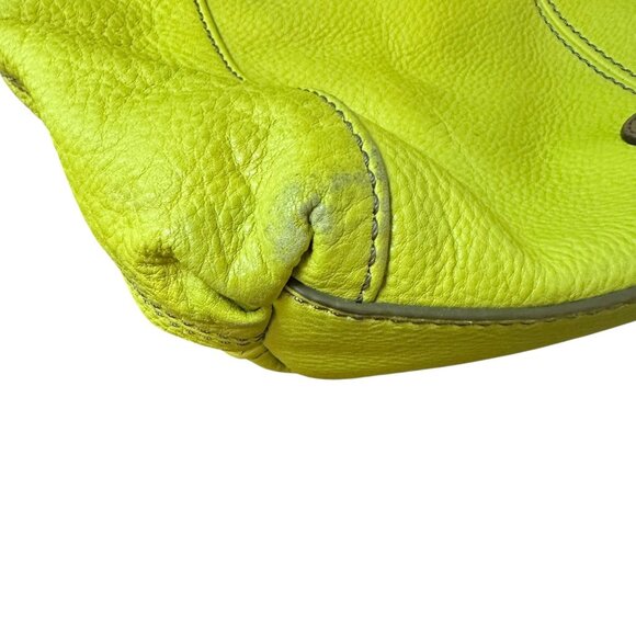 Fossil Yellow Leather Morgan Messenger Crossbody / Shoulder Bag - Picture 8 of 9